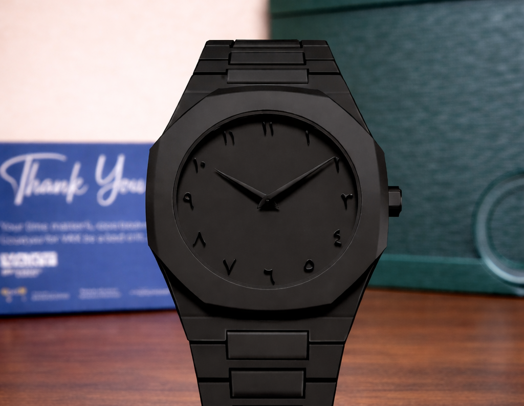 Black Arabic Aura Watch