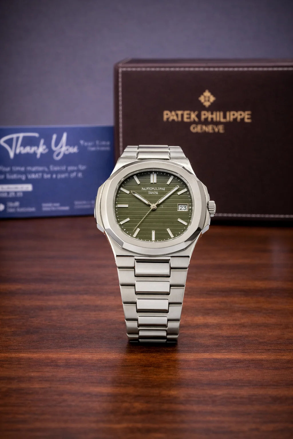 Patek Philippe Nautilus Silver and Green