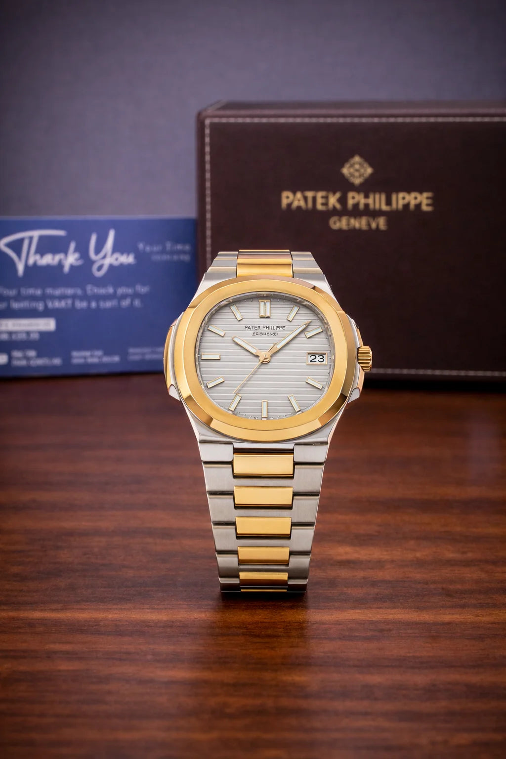 Patek Philippe Nautilus Two Tone Grey and Gold