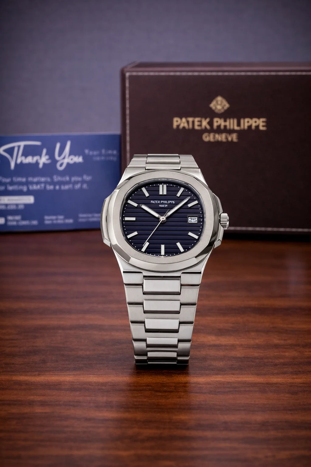 Patek Philippe Nautilus Silver and Blue