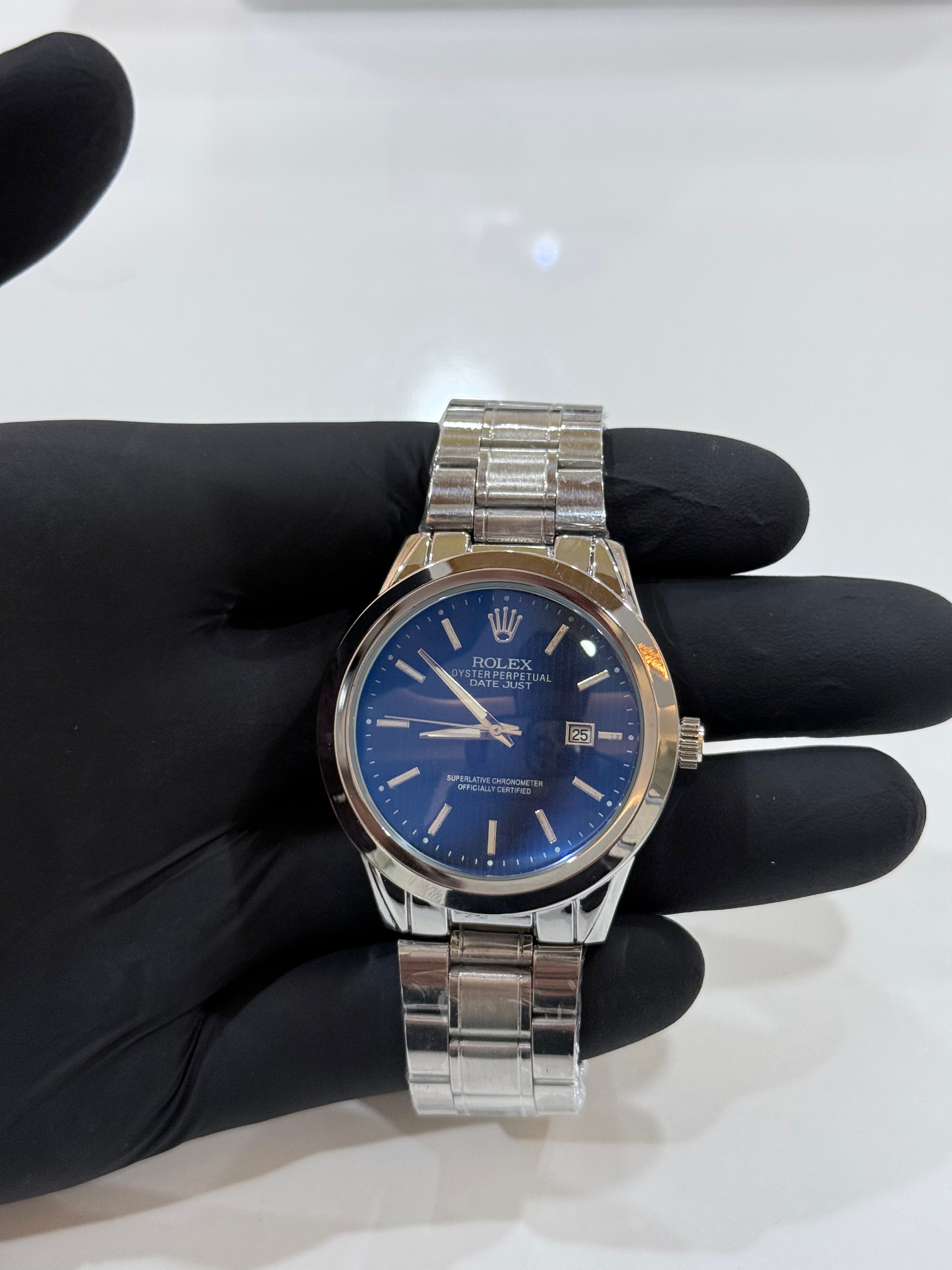 Rolex Oyster Perpetual Datejust Watch – Blue Dial Stainless Steel Bracelet