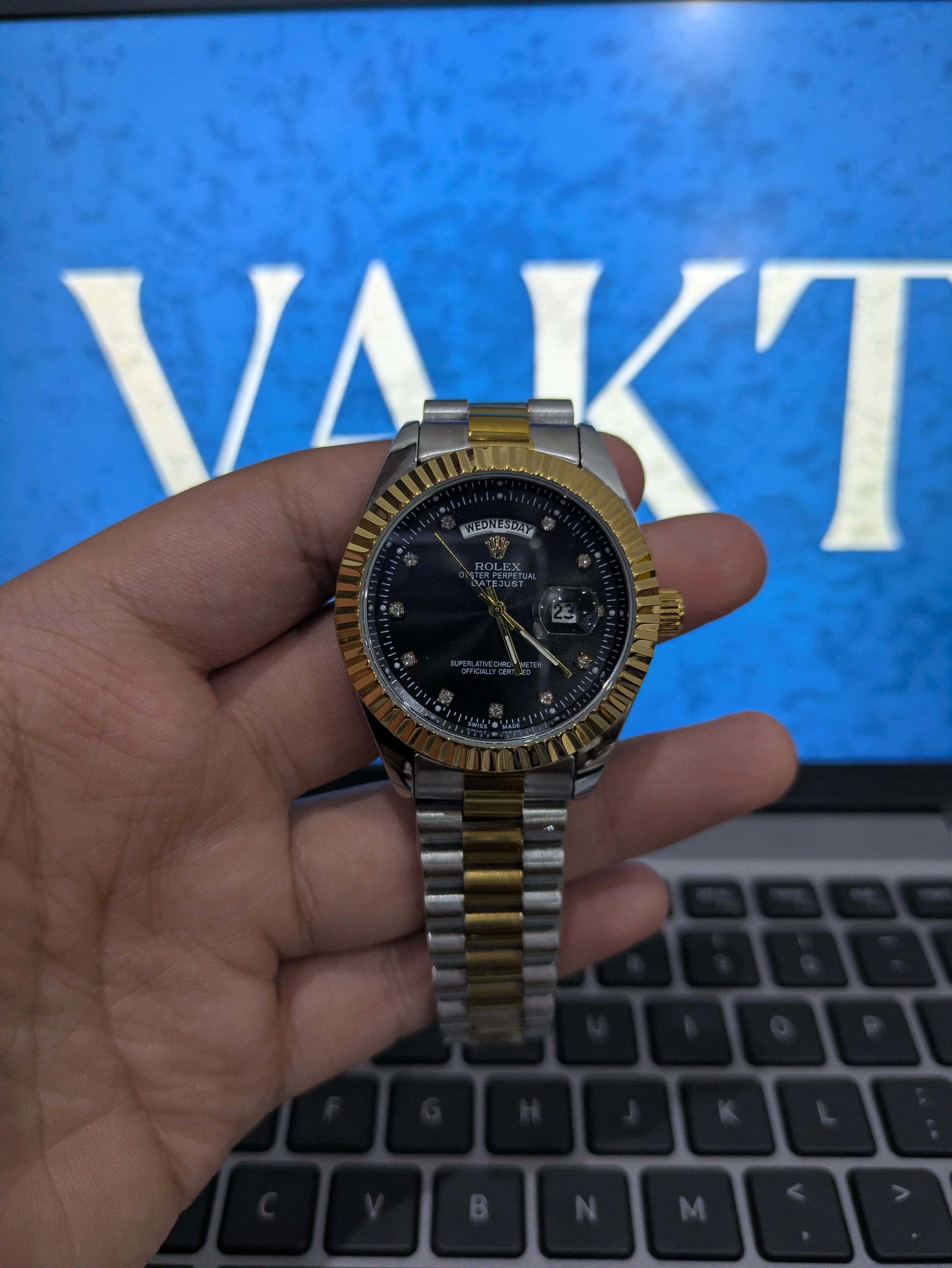 Rolex Oyster Perpetual Day-Date Watch – Black Dial