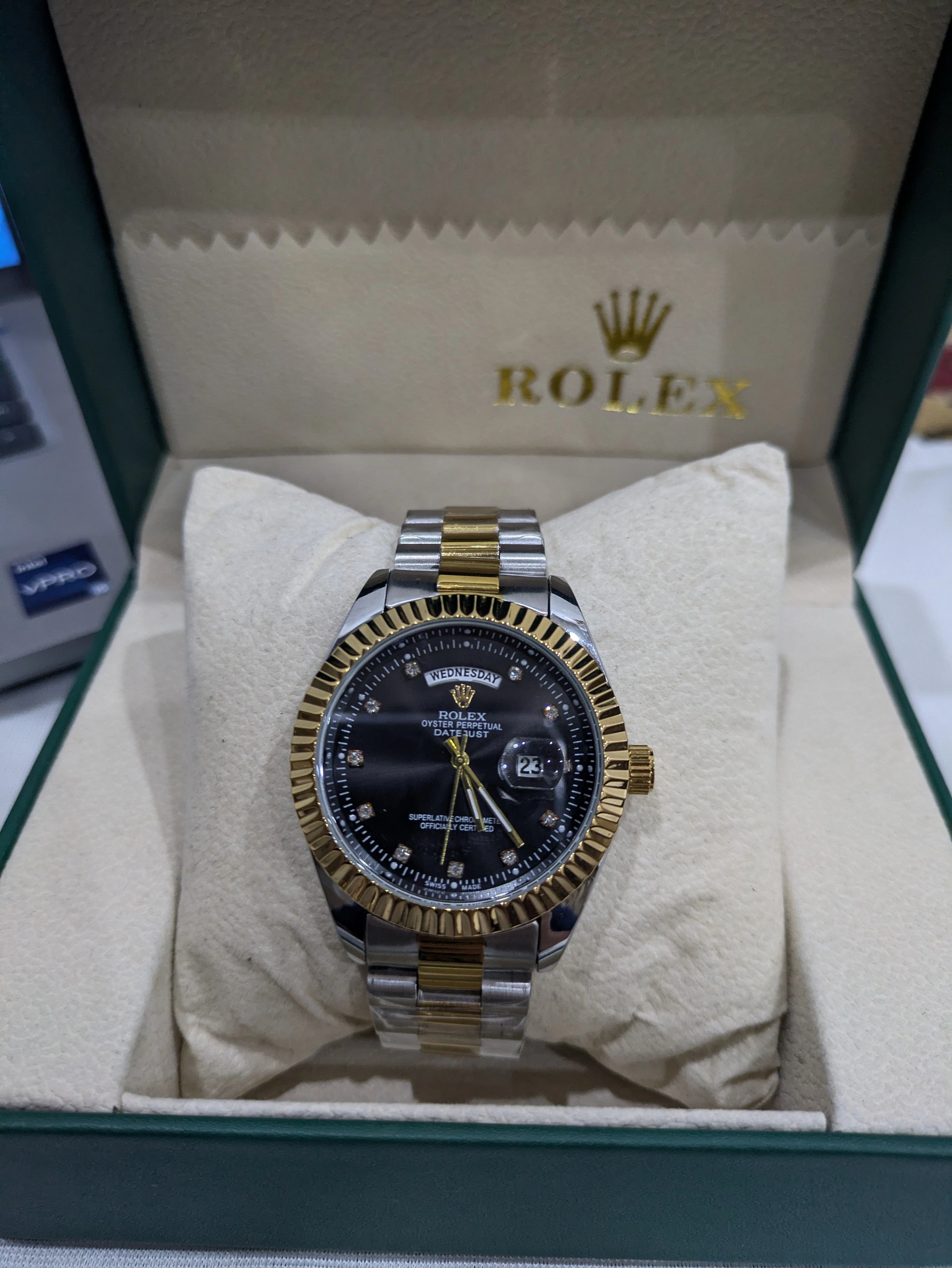 Rolex Oyster Perpetual Day-Date Watch – Black Dial