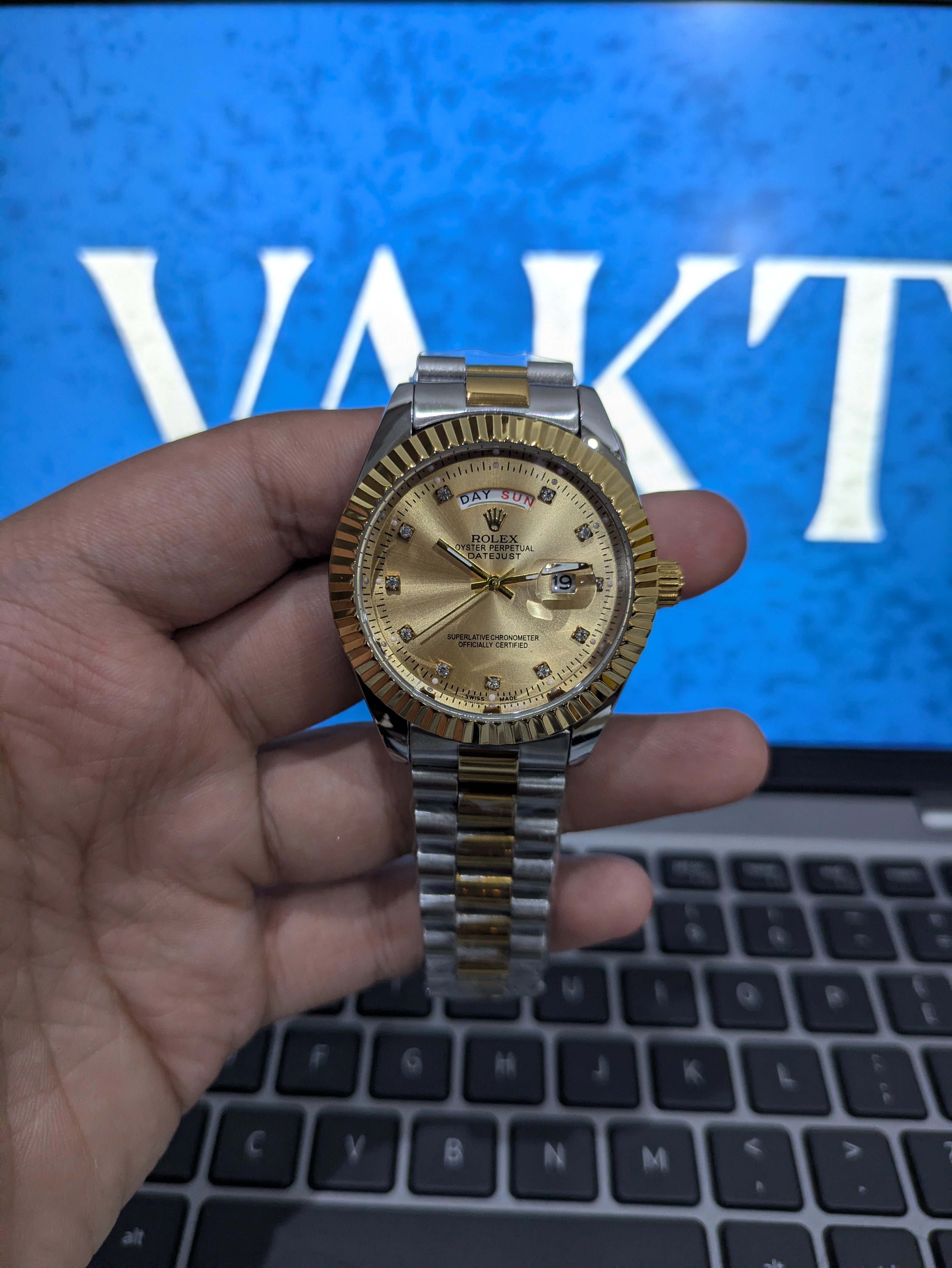Rolex Oyster Perpetual Day-Date Watch – Gold Dial