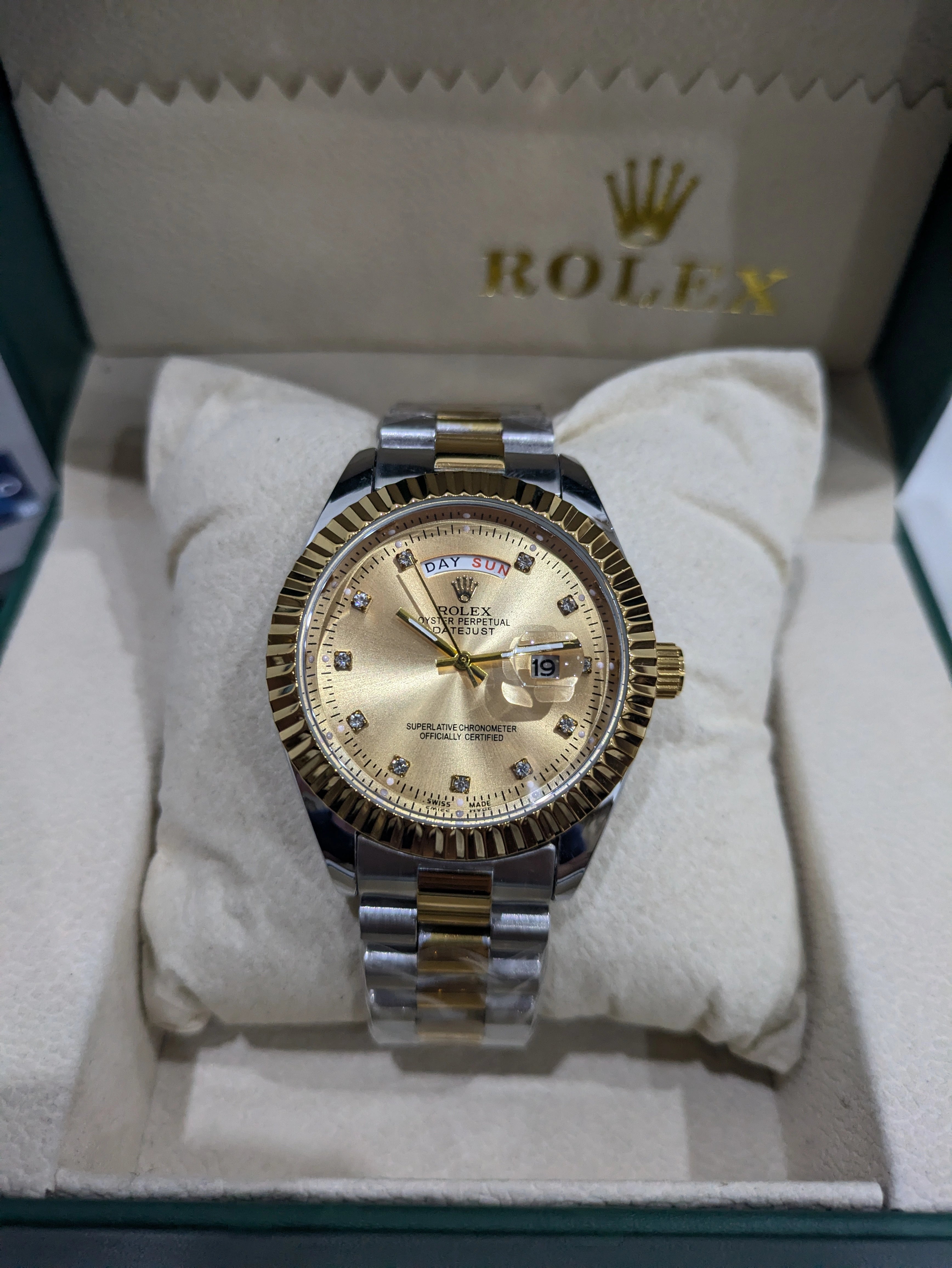 Rolex Oyster Perpetual Day-Date Watch – Gold Dial